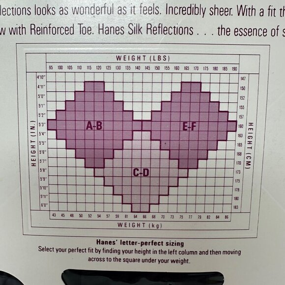 Hanes Silk Reflections Control Top Reinforced Toe Pantyhose Sz AB Classic Navy - Picture 6 of 10